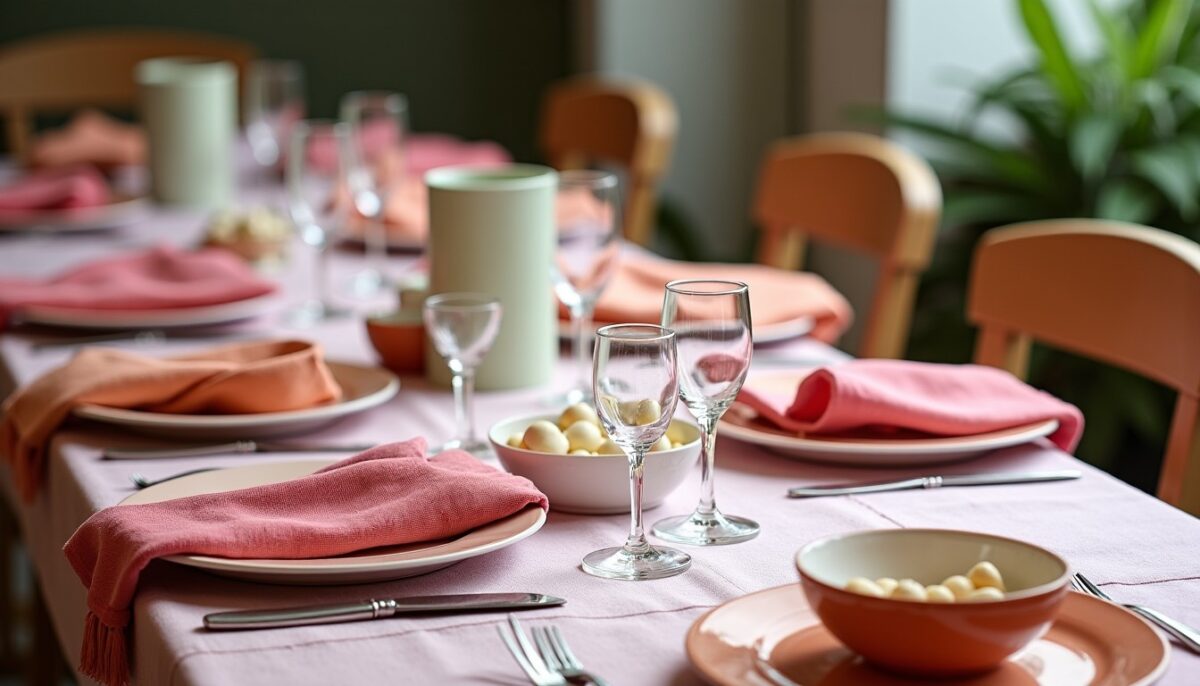 Combinaisons parfaites de couleurs de nappes et serviettes pour une table élégante
